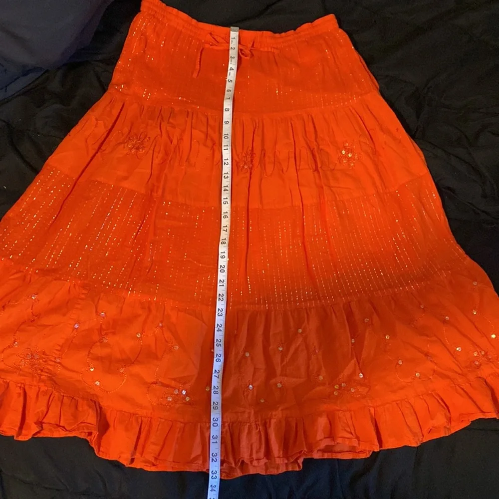 orange sparkle skirt - Picture 4 of 5